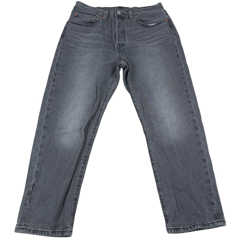 Levi's 501 Jeans Mens 30x26 Black Straight Leg Denim Premium Gorpcore Grunge